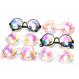 Maxbell Kaleidoscope Rave Glasses Eyewear Prop for Music Festival Holiday Black