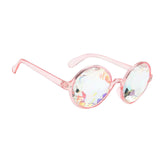 Maxbell Kaleidoscope Rave Glasses Eyewear Prop for Music Festival Holiday Pink