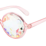 Maxbell Kaleidoscope Rave Glasses Eyewear Prop for Music Festival Holiday Pink