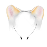 Maxbell Kitten Ears Headband Lovely Flexible Cosplay Animal Hair Hoop Women Girls Yellow