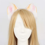 Maxbell Kitten Ears Headband Lovely Flexible Cosplay Animal Hair Hoop Women Girls Yellow