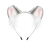 Maxbell Kitten Ears Headband Lovely Flexible Cosplay Animal Hair Hoop Women Girls Gray