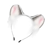 Maxbell Kitten Ears Headband Lovely Flexible Cosplay Animal Hair Hoop Women Girls Gray
