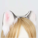 Maxbell Kitten Ears Headband Lovely Flexible Cosplay Animal Hair Hoop Women Girls Gray