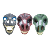 Maxbell 3D Dinosaur Mask Movable Jaw Halloween Costume Festival Dinosaur Headgear Blue