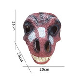 Maxbell 3D Dinosaur Mask Movable Jaw Halloween Costume Festival Dinosaur Headgear Red