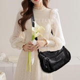 Maxbell Chic Shoulder Bag Women Totes Adjustable Strap Large Capacity Waterproof Black