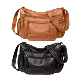Maxbell Chic Shoulder Bag Women Totes Adjustable Strap Large Capacity Waterproof Black