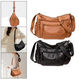 Maxbell Chic Shoulder Bag Women Totes Adjustable Strap Large Capacity Waterproof Black