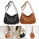 Maxbell Chic Shoulder Bag Women Totes Adjustable Strap Large Capacity Waterproof Black