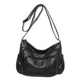 Maxbell Chic Shoulder Bag Women Totes Adjustable Strap Large Capacity Waterproof Black