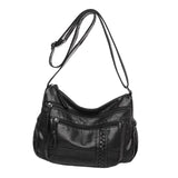 Maxbell Chic Shoulder Bag Women Totes Adjustable Strap Large Capacity Waterproof Black