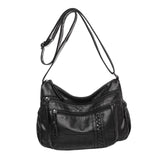 Maxbell Chic Shoulder Bag Women Totes Adjustable Strap Large Capacity Waterproof Black