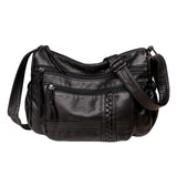 Maxbell Chic Shoulder Bag Women Totes Adjustable Strap Large Capacity Waterproof Black