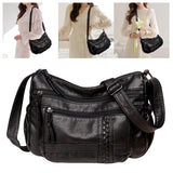 Maxbell Chic Shoulder Bag Women Totes Adjustable Strap Large Capacity Waterproof Black