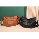 Maxbell Chic Shoulder Bag Women Totes Adjustable Strap Large Capacity Waterproof Black