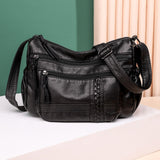 Maxbell Chic Shoulder Bag Women Totes Adjustable Strap Large Capacity Waterproof Black