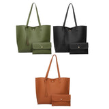 Maxbell Fashion Women Leather Tote Purse Set Shoulder Bag Large Capacity Womens Bags Green