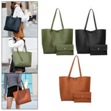 Maxbell Fashion Women Leather Tote Purse Set Shoulder Bag Large Capacity Womens Bags Green