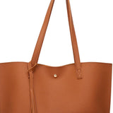 Maxbell Fashion Women Leather Tote Purse Set Shoulder Bag Large Capacity Womens Bags Orange