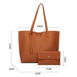 Maxbell Fashion Women Leather Tote Purse Set Shoulder Bag Large Capacity Womens Bags Orange