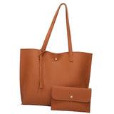 Maxbell Fashion Women Leather Tote Purse Set Shoulder Bag Large Capacity Womens Bags Orange