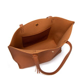 Maxbell Fashion Women Leather Tote Purse Set Shoulder Bag Large Capacity Womens Bags Orange