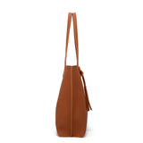 Maxbell Fashion Women Leather Tote Purse Set Shoulder Bag Large Capacity Womens Bags Orange