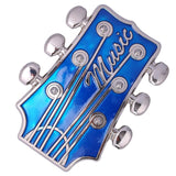 Maxbell cowboy Belt Buckle Men Accessory Texas Replacement Music Guitar Blue