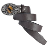 Maxbell Waist Belt for Men Casual 1.5" (38mm) Wide PU Leather Fashion 47" Long Coffee