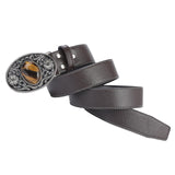 Maxbell Waist Belt for Men Casual 1.5" (38mm) Wide PU Leather Fashion 47" Long Coffee