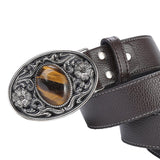 Maxbell Waist Belt for Men Casual 1.5" (38mm) Wide PU Leather Fashion 47" Long Coffee