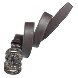Maxbell Retro Style Men Belt Metal Belt Buckle Casual Waistband Clothes Accessories Brown