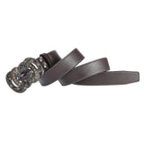 Maxbell Retro Style Men Belt Metal Belt Buckle Casual Waistband Clothes Accessories Brown