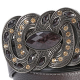 Maxbell Retro Style Men Belt Metal Belt Buckle Casual Waistband Clothes Accessories Brown