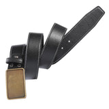 Maxbell PU Leather Waist Belt Metal Buckle Casual Trousers for Boy Women Men Suit Black
