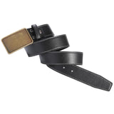 Maxbell PU Leather Waist Belt Metal Buckle Casual Trousers for Boy Women Men Suit Black