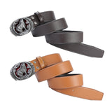 Maxbell Men Waist Belt Wolf Belt Buckle Adjustable Work Business Dress Belt Trousers Yellow