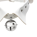 Maxbell Rock Style Choker Collar Necklace Fashion PU Leather for Girls Cosplayer White