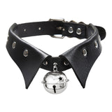 Maxbell Rock Style Choker Collar Necklace Fashion PU Leather for Girls Cosplayer Black