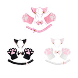 Maxbell Anime Cat Costume Cosplay Headband Headwear Animal Plush Gifts Dress up Black