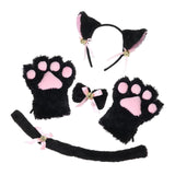 Maxbell Anime Cat Costume Cosplay Headband Headwear Animal Plush Gifts Dress up Black