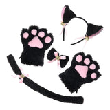 Maxbell Anime Cat Costume Cosplay Headband Headwear Animal Plush Gifts Dress up Black