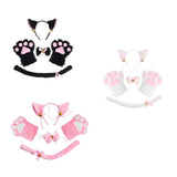 Maxbell Anime Cat Costume Cosplay Headband Headwear Animal Plush Gifts Dress up Black