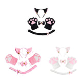 Maxbell Anime Cat Costume Cosplay Headband Headwear Animal Plush Gifts Dress up Black