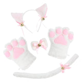 Maxbell Anime Cat Costume Cosplay Headband Headwear Animal Plush Gifts Dress up White