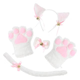 Maxbell Anime Cat Costume Cosplay Headband Headwear Animal Plush Gifts Dress up White