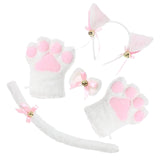 Maxbell Anime Cat Costume Cosplay Headband Headwear Animal Plush Gifts Dress up White