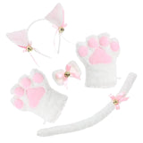 Maxbell Anime Cat Costume Cosplay Headband Headwear Animal Plush Gifts Dress up White