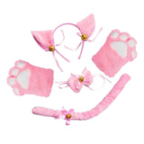 Maxbell Anime Cat Costume Cosplay Headband Headwear Animal Plush Gifts Dress up Pink